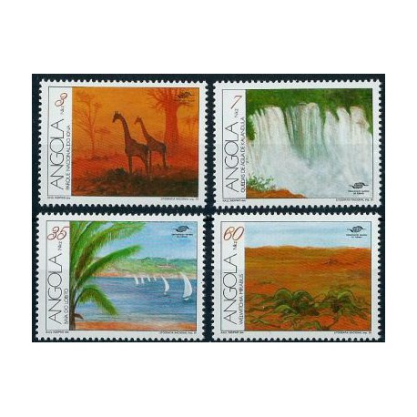 Angola - Nr 850 - 53 1991r - Krajobrazy - Wodospad
