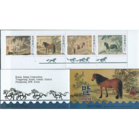 Korea N. - Nr 4510 - 13 MH 2002r - Konie -  Malarstwo