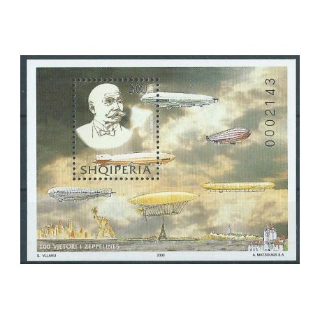 Albania - Bl 128 2000r. Zeppelin