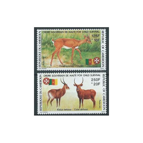 Kamerun - Nr 1175 - 76 1991r - Ssaki