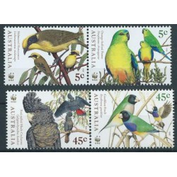 Australia - Nr 1744 - 47 1998r - WWF -  Ptaki