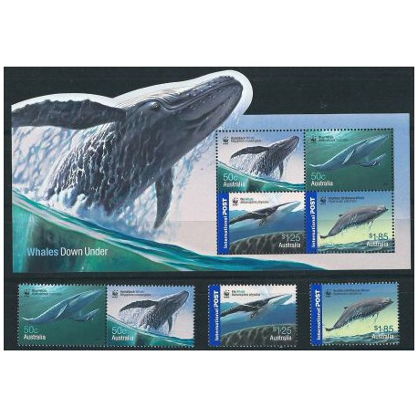 Australia - Nr 2677 - 80 Bl 62 2000r - WWF - Ssaki morskie