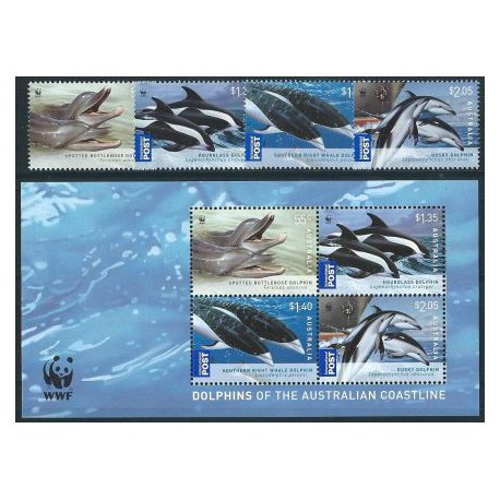 Australia - Nr 3205 - 08  Bl 85 2009r - WWF -  Ssaki Morskie