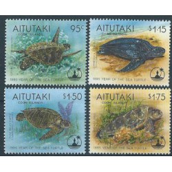 Aitutaki - Nr 744 - 47 1995r - Fauna morska - Gady