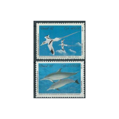 Brazylia - Nr 2455 - 56 1982r - Ptaki -  Ssaki Morskie