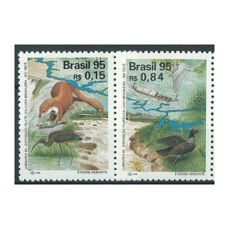 Brazylia - Nr 2664 - 65 1995r - Ptaki -  Ssak