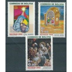 Boliwia - Nr 1555 - 57 2002r - Boże Narodzenie