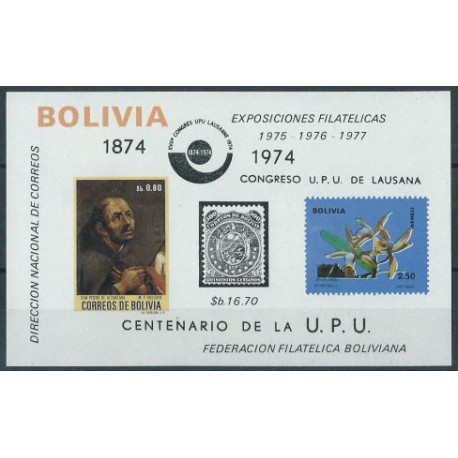 Boliwia - Bl 46 1974r - Kwiaty