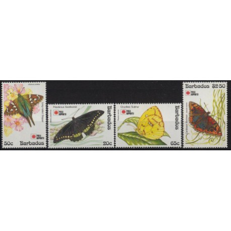 Barbados - Nr 782 - 85 1991r - Motyle