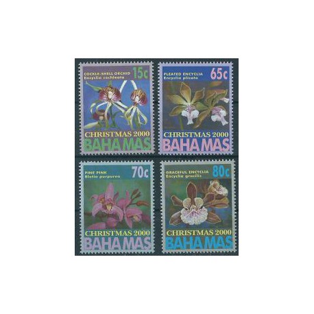 Bahama - Nr 1055 - 58 2000r - Boże Narodzenie -  Kwiaty
