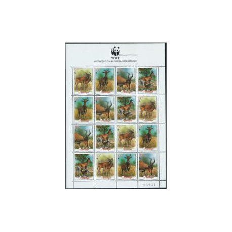 Mozambik - Nr 1231 - 34 Klb 1991r - WWF -  Ssaki