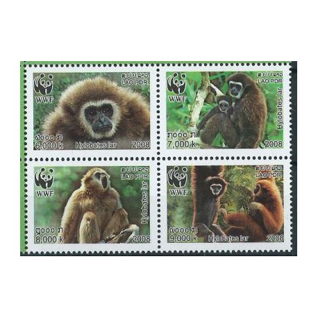Laos - Nr 2062 - 65 2008r - WWF -  Ssaki