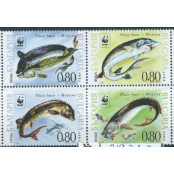 Bułgaria - Nr 4678 - 81 Pasek  2004r - WWF - Ryby
