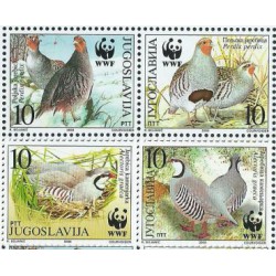 Jugosławia - Nr 2966 - 69 2000r - Ptaki