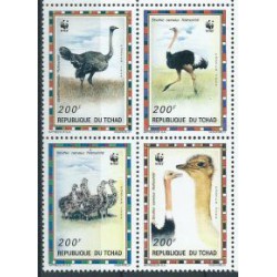 Czad - Nr 1370 - 73 1996r - WWF -  Ptaki