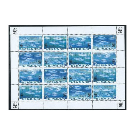 Bermudy - Nr 877 - 80 Klb 2004r - WWF -  Ryby