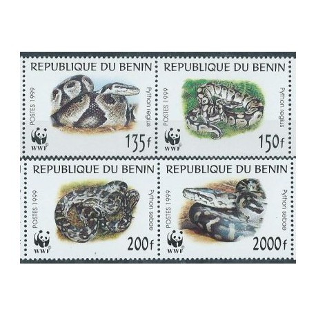 Benin - Nr 1159  - 62 Pasek 1999r - WWF - Gady