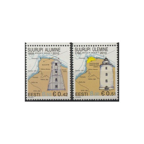 Estonia - Nr 662 - 63 2010r - Latarnie