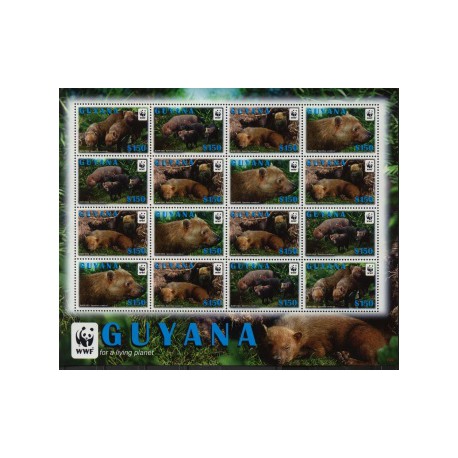 Guyana - Nr 8194 - 97 Klb D 2011r - WWF - Ssaki