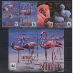 Bahama - Nr 1443 - 46 Bl 118 2012r - WWF - Ptaki