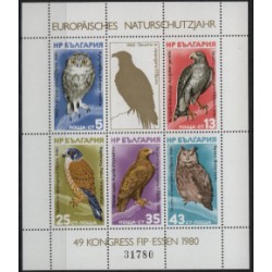Bułgaria - Bl 105 1980r - Ptaki