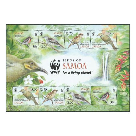 Samoa - Nr 1067 - 70 Klb 2009r - WWF -  Ptaki