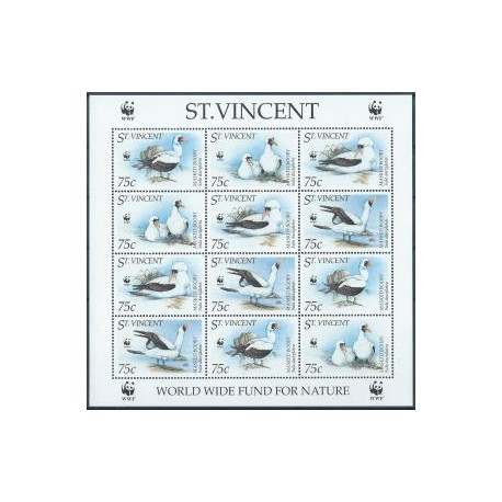 St. Vincent - Nr 3073 - 76 Klb 1995r - WWF - Ptaki