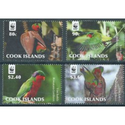 Wyspy Cooka - Nr 1679 - 82 2010r - WWF  - Ptaki