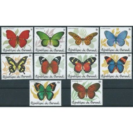 Burundi - Nr 1630 - 39 1984r - Motyle