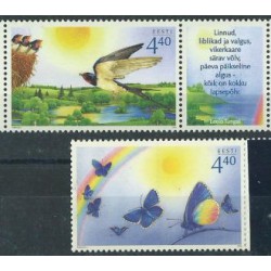 Estonia - Nr 518 - 19 Pasek 2005r - Ptaki - Motyle