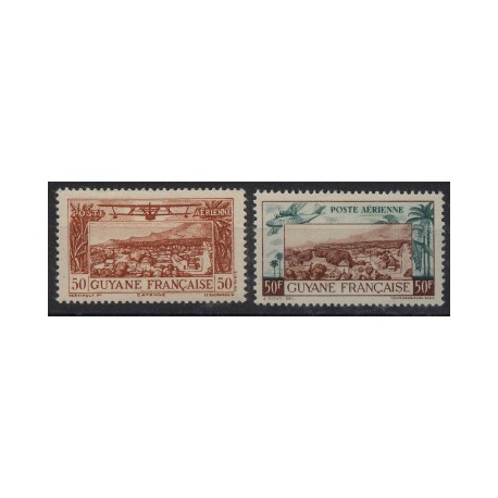 Guyana Fr - Nr 191 - 92 1942r - Samoloty