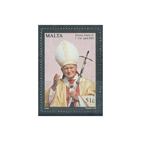 Malta - Nr 1381 2005r - Papież
