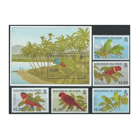 Wyspy Salomona - Nr 904 - 08 Bl 44 1996r - Ptaki