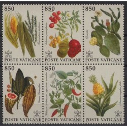Watykan - Nr 1064 - 69 1992r - Kwiaty - Owoce