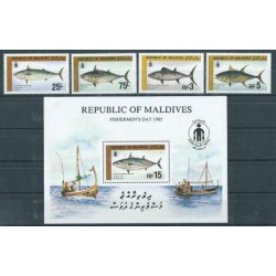 Malediwy - Nr 1143 - 40 Bl 113 1985r - Ryby
