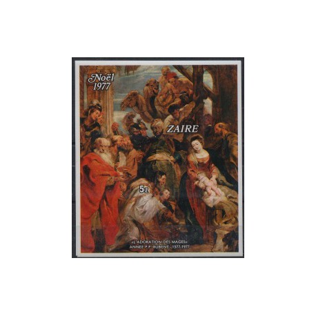 Zair - Bl 16 B1977r - Boże Narodzenie - Malarstwo