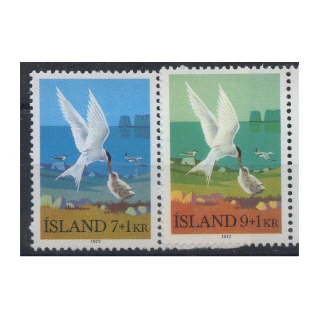 Islandia - Nr 469 - 70 1972r - Ptaki