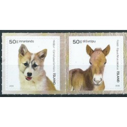Islandia - Nr 1581 - 82 2019r - Pies - Koń