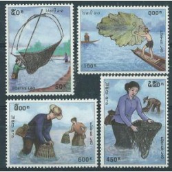 Laos - Nr 1616 - 19 1998r - Połów Ryb