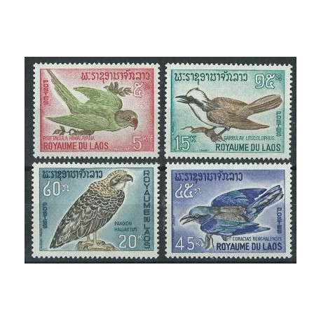 Laos - Nr 178 - 81 1966r - Ptaki