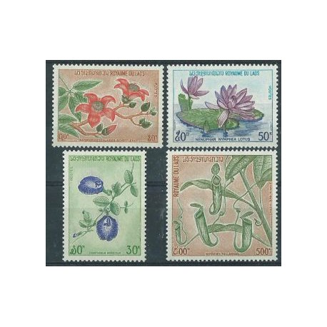 Laos - Nr 379 - 82 1974r - Kwiaty
