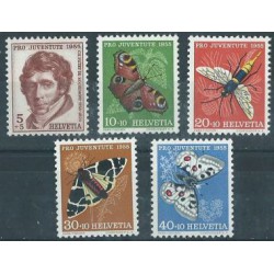Szwajcaria - Nr 618 - 22 1955r - Motyle