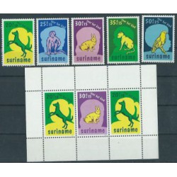 Surinam - Nr 794 - 98 Bl 20 1977r - Pies -  Ssaki