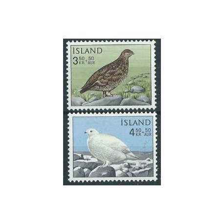 Islandia - Nr 388 - 89 1965r - Ptaki