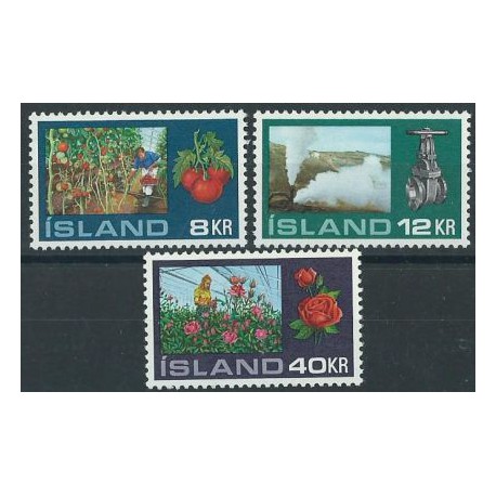 Islandia - Nr 465 - 67 1972r - Owoce - Kwiaty