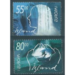 Islandia - Nr 981 - 82 2001r - CEPT - Wodospad