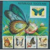 Togo - Nr 2162 - 65 Bl 356 1990r - Motyle