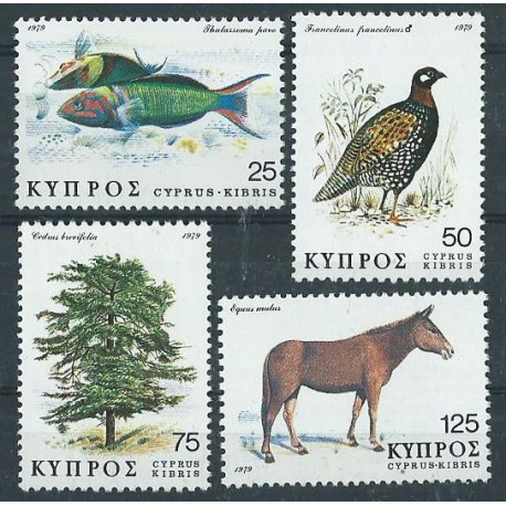 Cypr - Nr 504 - 07 1979r - Ryby - Ptak