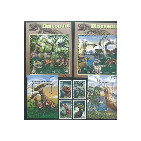 Mikronezja - Nr 1192 - 07 Bl 91- 92 2001r - Dinozaury