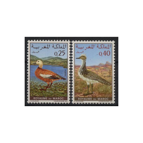 Maroko - Nr 672 - 73 1970r - Ptaki